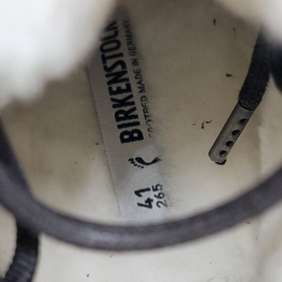 Birkenstock Bryson Womens 41 E Gray Shearling Waxy Nubuck Graphite Boots - Picture 7 of 14